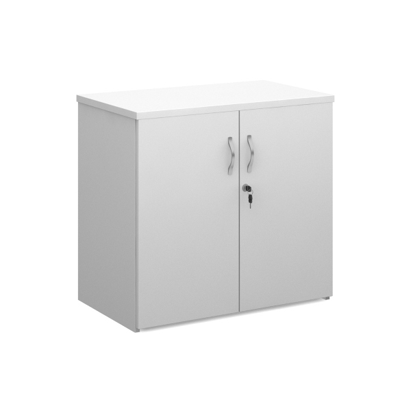 Duo Double Door Cupboard with 1 Shelf - White