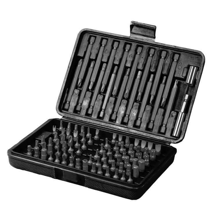 UK Suppliers Of 98 Piece Chrome Vanadium Steel Security Bit Set ¼” Hex