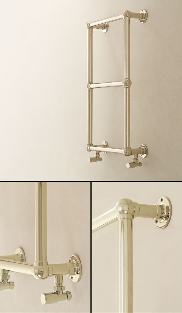 Classic Ball Jointed Nickel Towel Warmer (112LL)