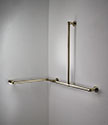 Classic Brass Corner L-Shaped Grab Rail (150RBR)