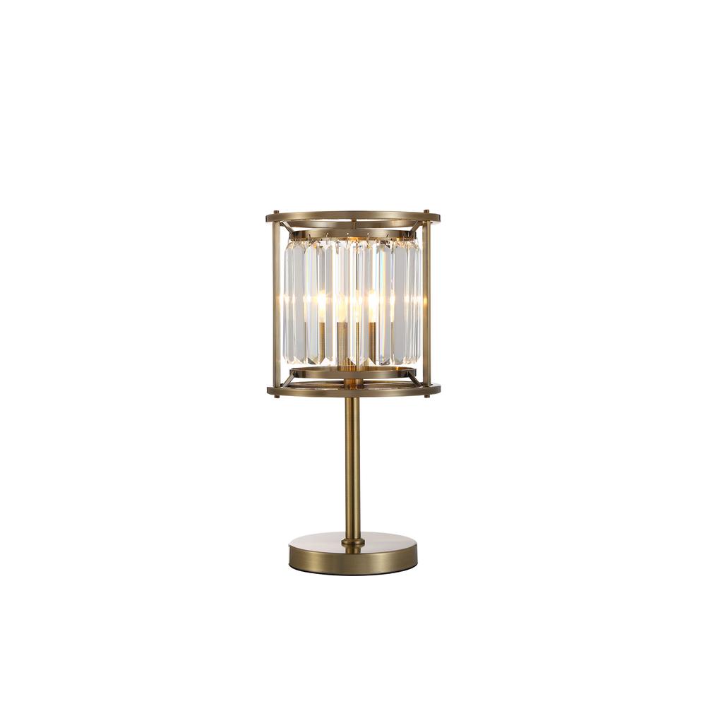 Luxuria Pantheon Table Lamp 1x E27 Antique Brass / Clear