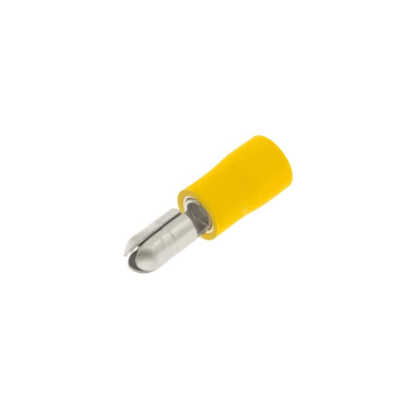 Unicrimp Yellow 5mm Male Bullet Terminals (Pack of 100)