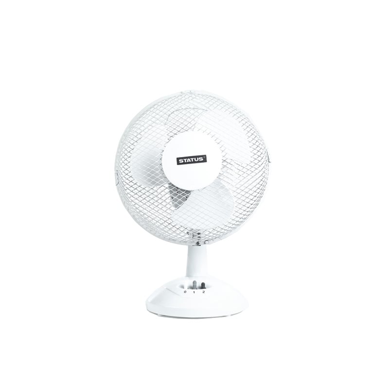 Status 9 Inch Two Speed Oscillating Desk Fan