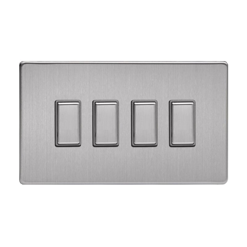 Varilight 4G Multi Point Slave Dimmer Switch Brushed Steel