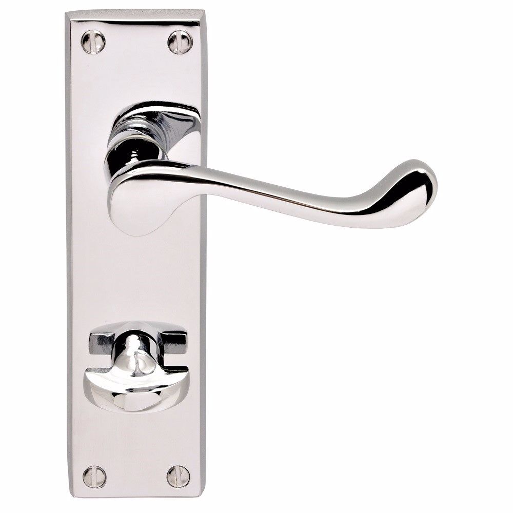DL55WCCP Victorian Scroll Privacy Lever CP