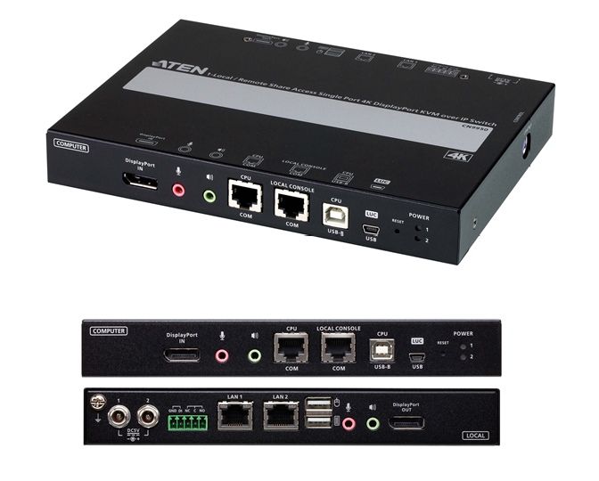 CN9950 - ATEN - 1-Local/Remote Share Access Single Port 4K DisplayPort IP KVM with Secure Hack-proof Connection (CN Range) *NEW*