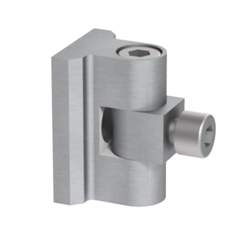 Glass Clamp Angle Adaptors-with boltFlat Fix - 316 Satin