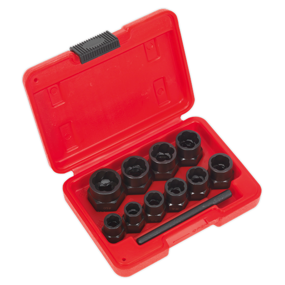 Sealey AK8184 Bolt Extractor Set 11pc 3/8"Sq Drive or Spanner