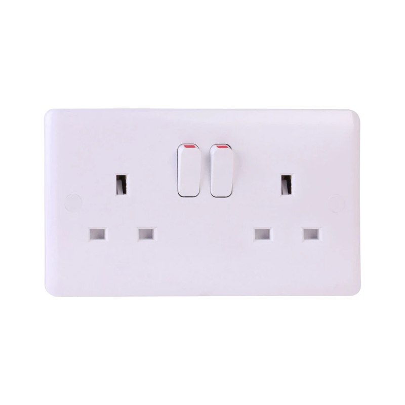 Deta Vimark Curve 13A 2G SP Switched Socket