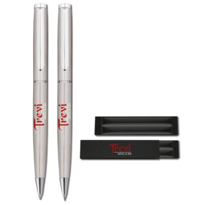 INOVO DESIGN SAVOY BALL PEN & MECHANICAL PROPELLING PENCIL SET.