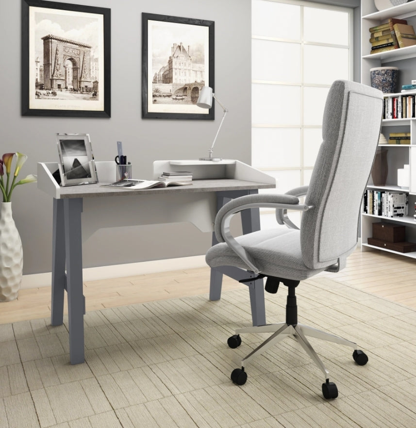 Truro Grey Faux Marble Home Office Desk Huddersfield