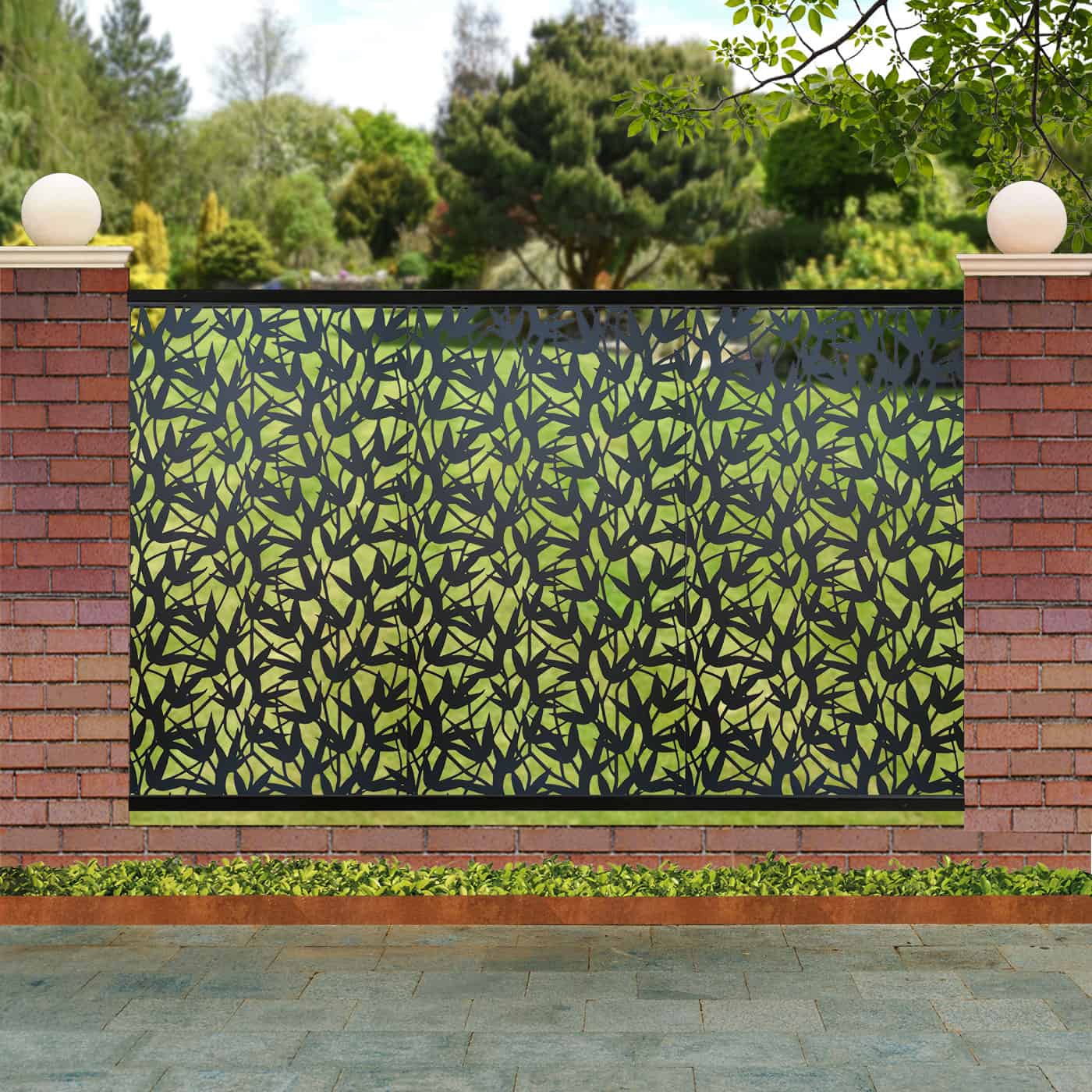 Black Bamboo Garden Screens for Piers 