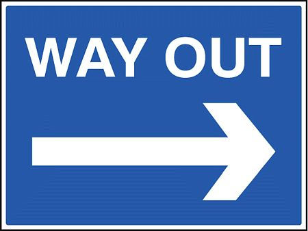 Way out --->