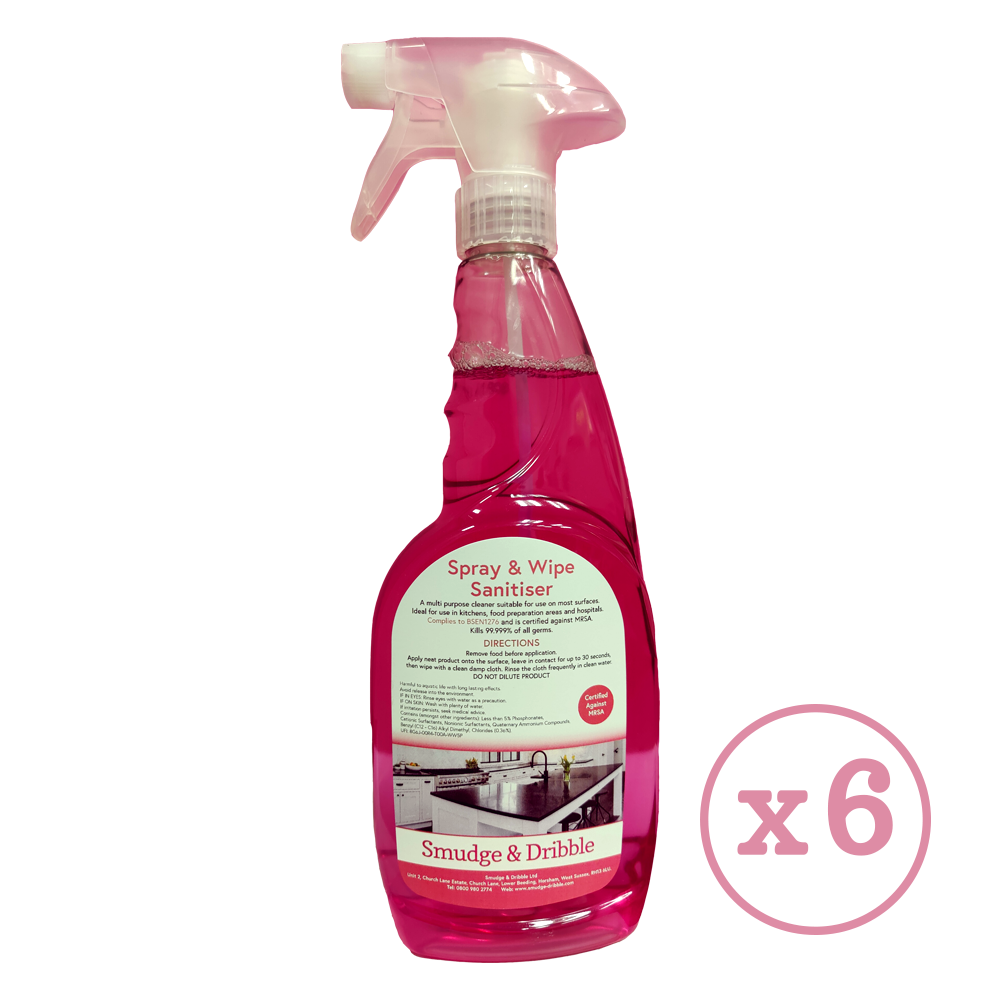 Specialising In Spray and Wipe Surface Sanitiser 6x750ml For Your Business