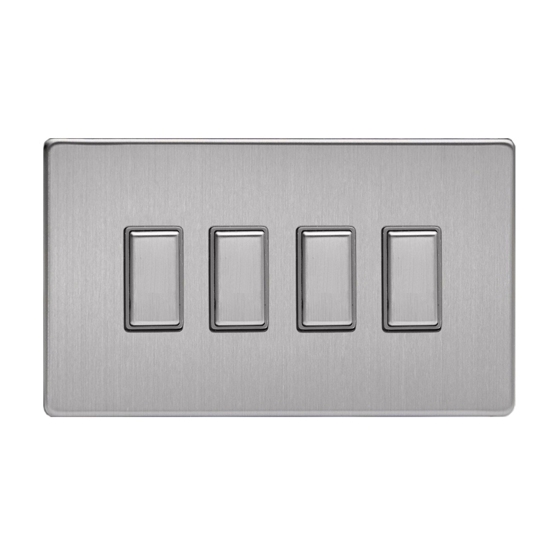 Varilight 4G Multi Point Slave Dimmer Switch Brushed Steel