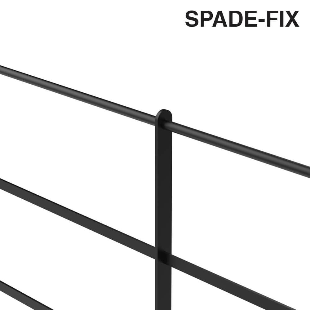 Estate Fencing Panel- Black : 1.2m High- Per Metre Price