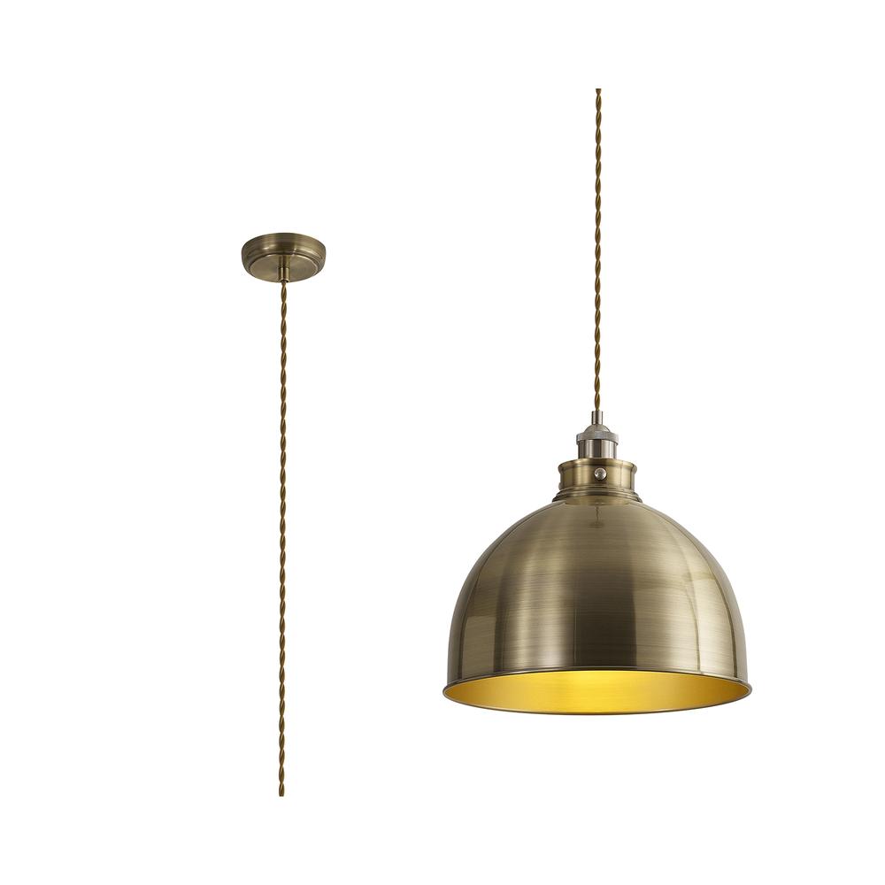 Luxuria Solstice 33cm Large Pendant Light E27 Satin Nickel / Antique Brass / Gold