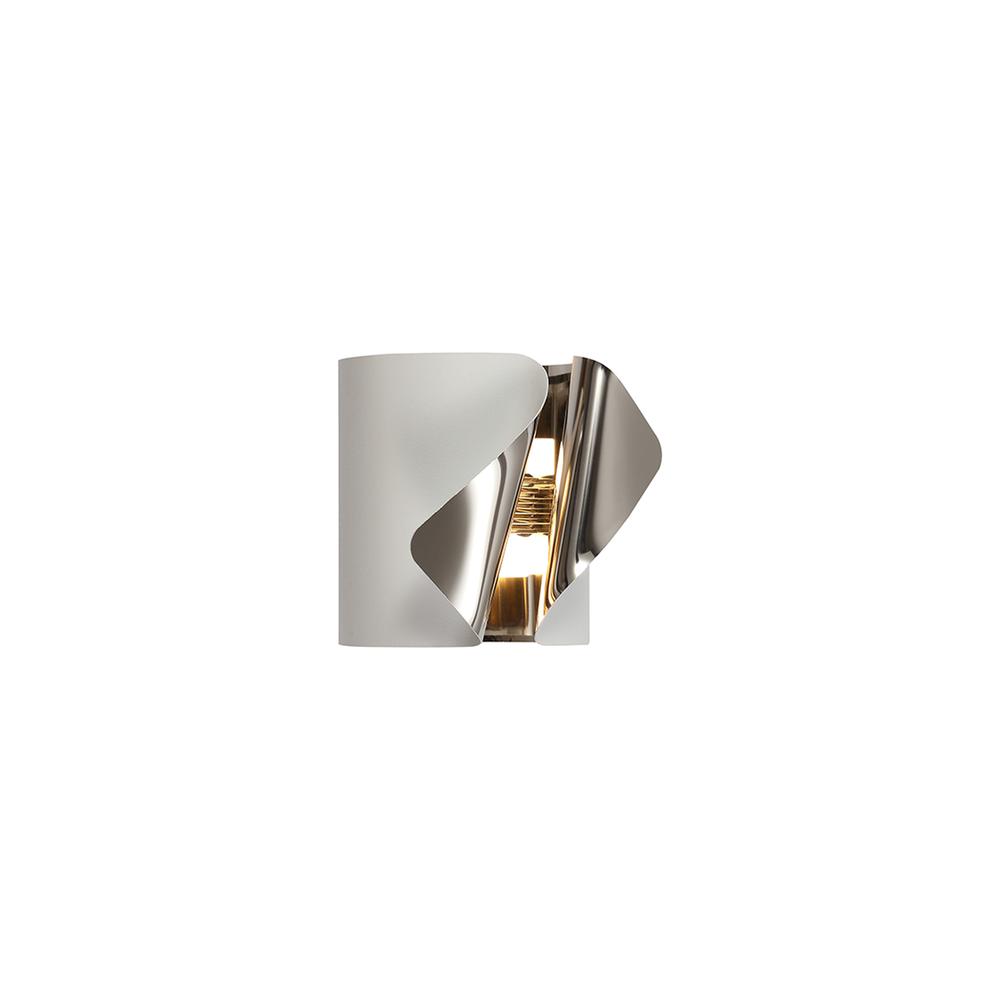 Luxuria Illustra Wall Light 1x7W LED 3000K 490lm Sand White/Polished Chrome