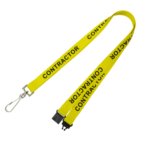 High Quality Pre Printed Contractor Lanyards