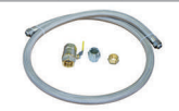 Medium pressure gas hose + valve + connections diam.=1 1/4" l=3m Pin max. 10 bar