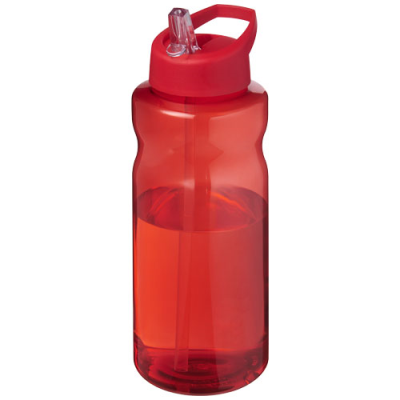 H2O ACTIVE® ECO BIG BASE 1 LITRE SPOUT LID SPORTS BOTTLE in Red & Red.