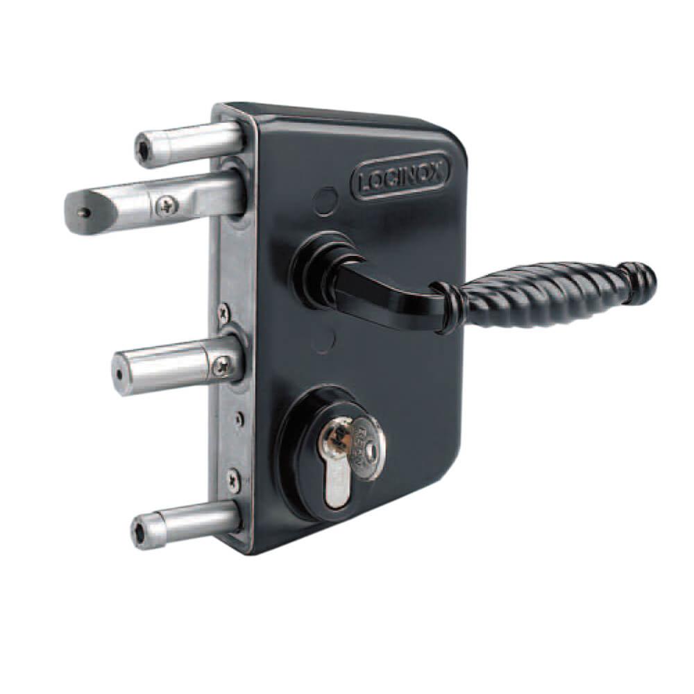 Locinox LAKQ Standard Black Gate LockTo Suit Sections 30-50mm (Black)