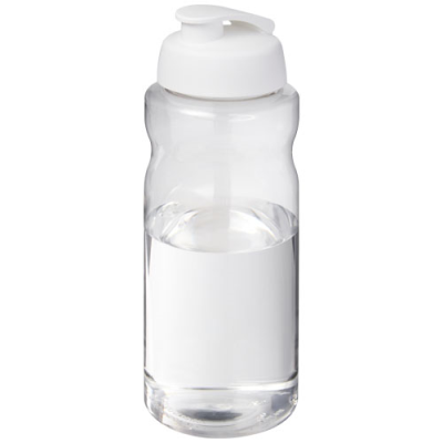 H2O ACTIVE® BIG BASE 1 LITRE FLIP LID SPORTS BOTTLE in White.