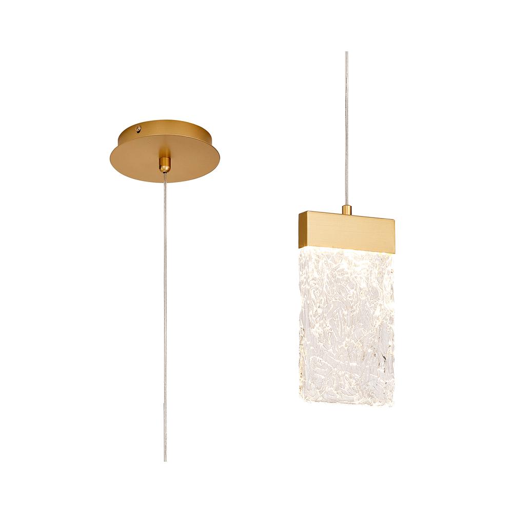 Luxuria Infiniti 14cm Medium Pendant 2m 1x4.5W LED 3000K 160lm Painted Brushed Gold