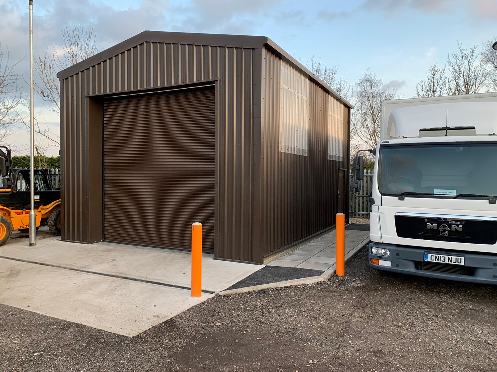 Agricultural Steel Buildings With PA Doors In Derbyshire