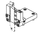 Radial geared-down I&#61;3:1 driven tool re-directed in Z by 60mm