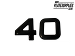 3D Metro (40mm) Gel Resin Number Plate Letters for Car/Motorcycle Dealerships