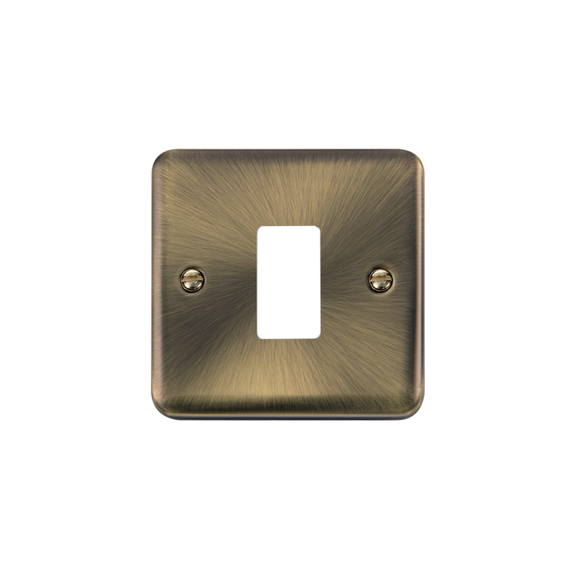 Click GridPro Deco Plus 1 Gang Frontplate Antique Brass