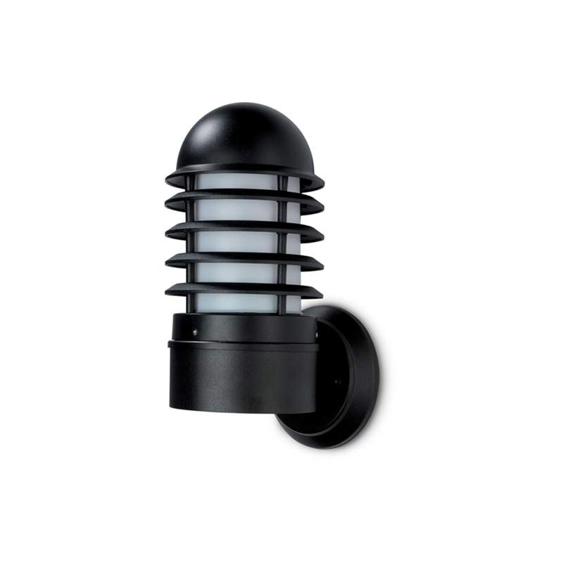 JCC NiteLED Mains Louvred E27 Wall Light Black