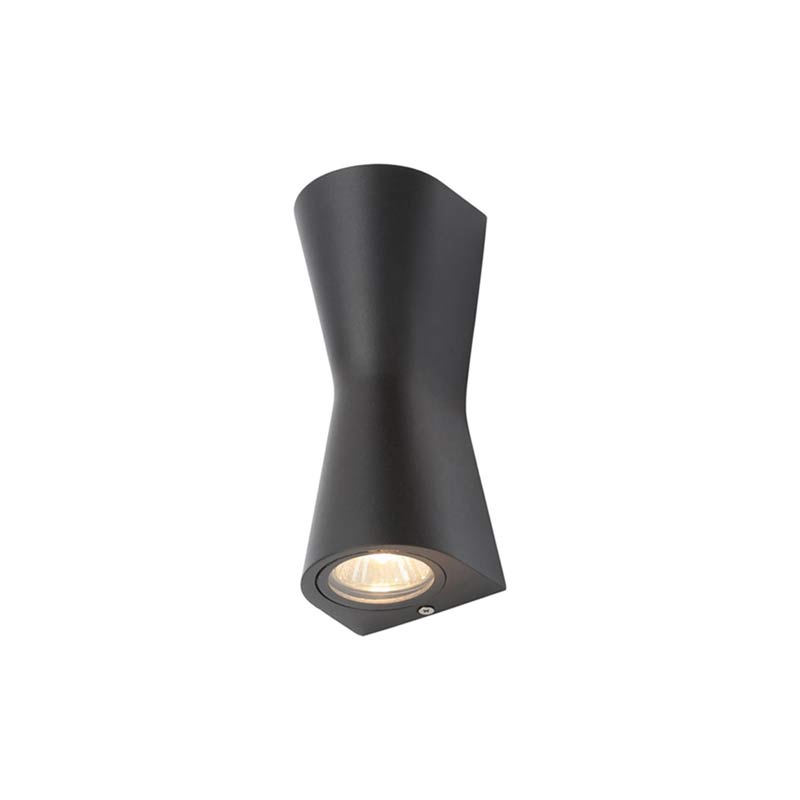 Forum Skye Double Cone Up/Down Wall Light Black