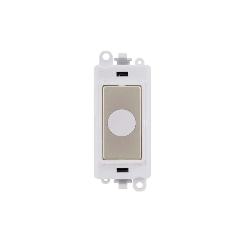 Click 20AX Pearl Nickel 20A Flex Outlet Module Insert Polar White