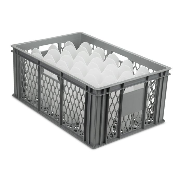 Ventilated Storage Crate For Tall Wine Glasses