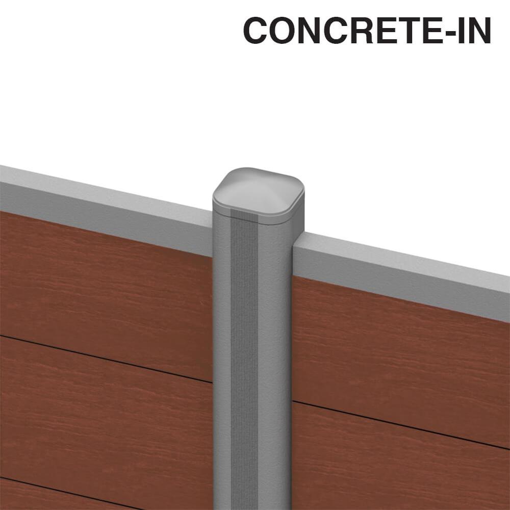 Composite Chestnut 1.8m H Panel p/m (Co-extruded) with Mid/End Post 