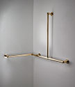 Classic Gold Corner L-Shaped Grab Rail (150PG)