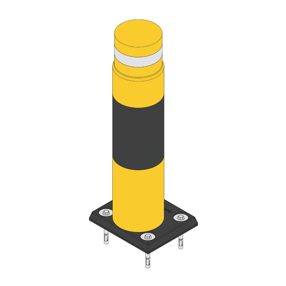 ImpactSAFE Heavy Duty Bollard 1300mm High x 168mm Yellow and Black