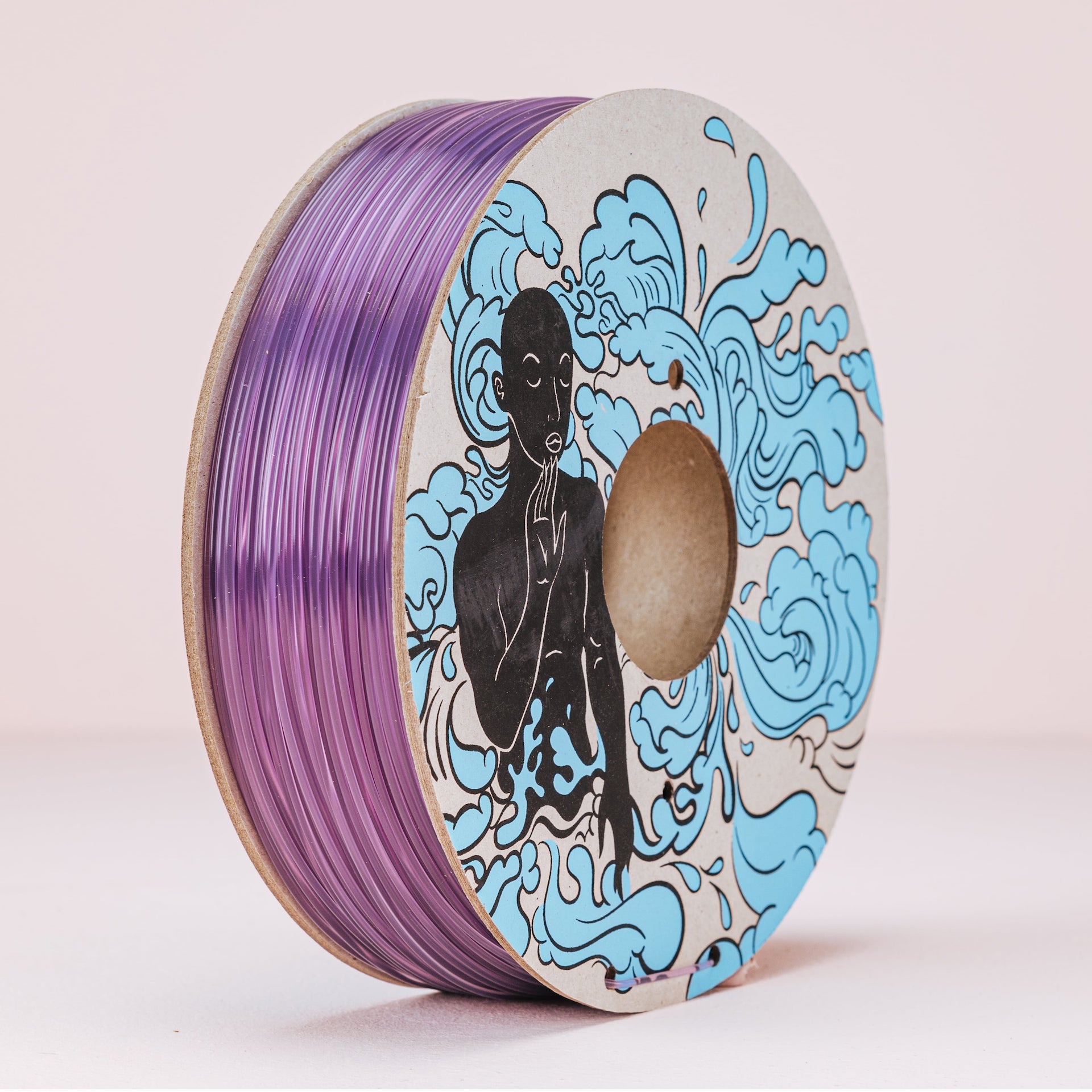 Reflow rPLA Lavender Transparent 98% Recycled 3D Printing Filament 2.85mm 1Kg