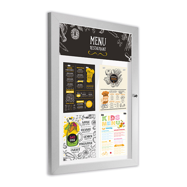 Magnetic Back Board - Lockable Menu Case