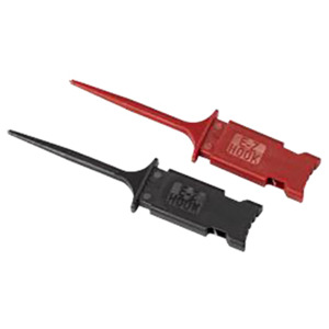 Keysight DP0021A/004 Micro Circuit Hook Test Clips (Set of 2), Black/Red, DP001xA Series
