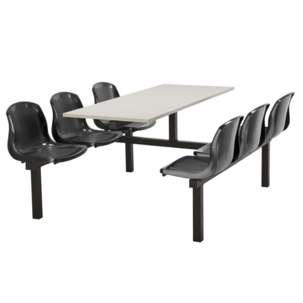 CU90 - 6-Seater Harvey Canteen Unit - 2 Way Access, Black, Grey