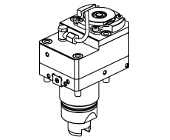 Radial rear-set single static tool H&#61;25mm