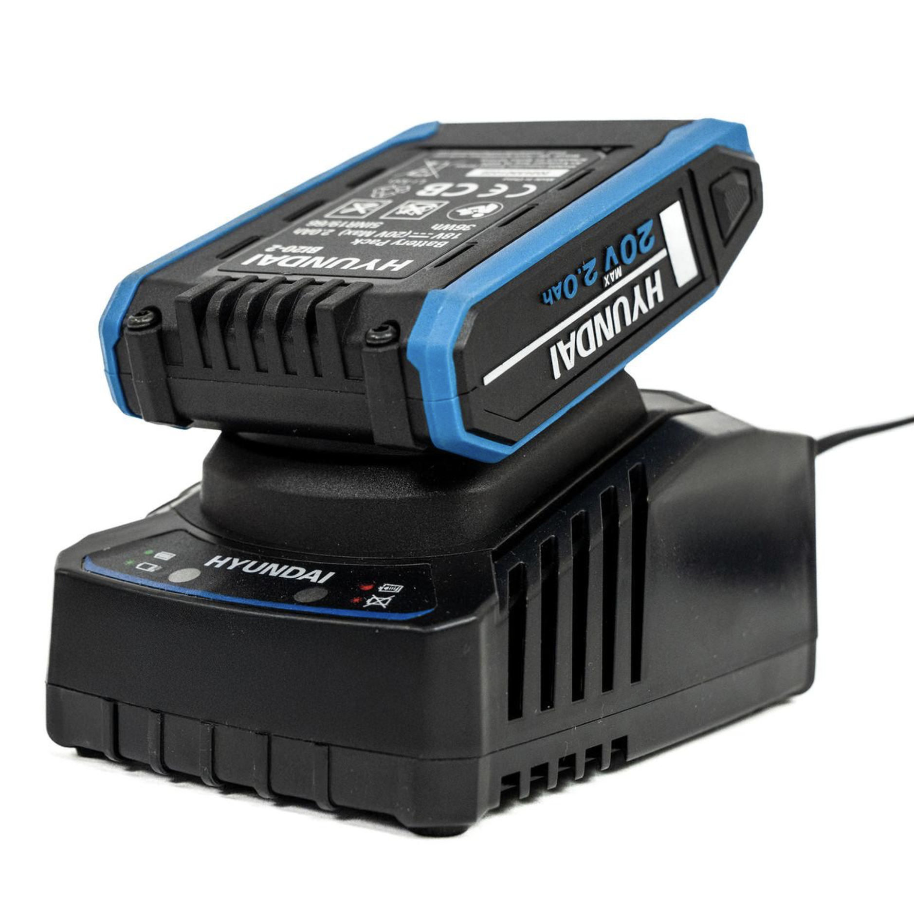 Hyundai 2Ah Li-Ion Battery and 2A Charger Kit for 2nd Generation 20v Range 