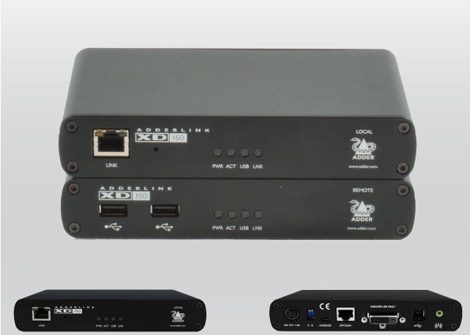 XD150-IEC Adder150M DVI KVM Extender for DVI & USB Extension DVI 1920x1080 HD DVI Extender. Transmitter and Reciever kit WUXGA over 100m