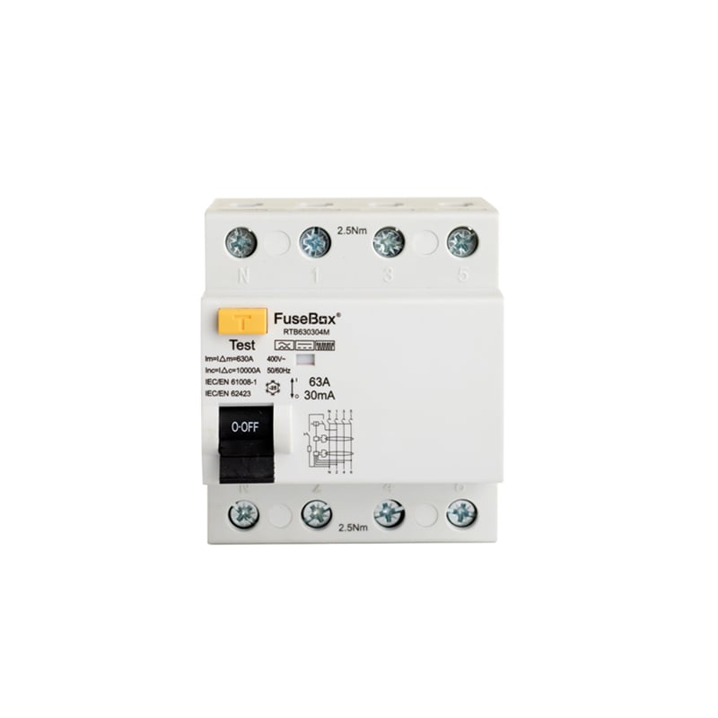 FuseBox 4 Pole Type B RCD 63A 30mA