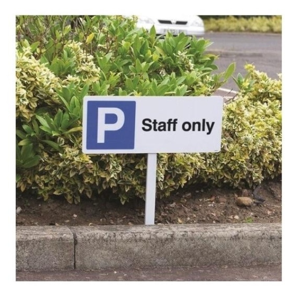 Parking Staff Only – Verge Sign with 800mm Post