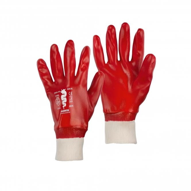 TIMCO Red PVC Knitted Wrist Gloves