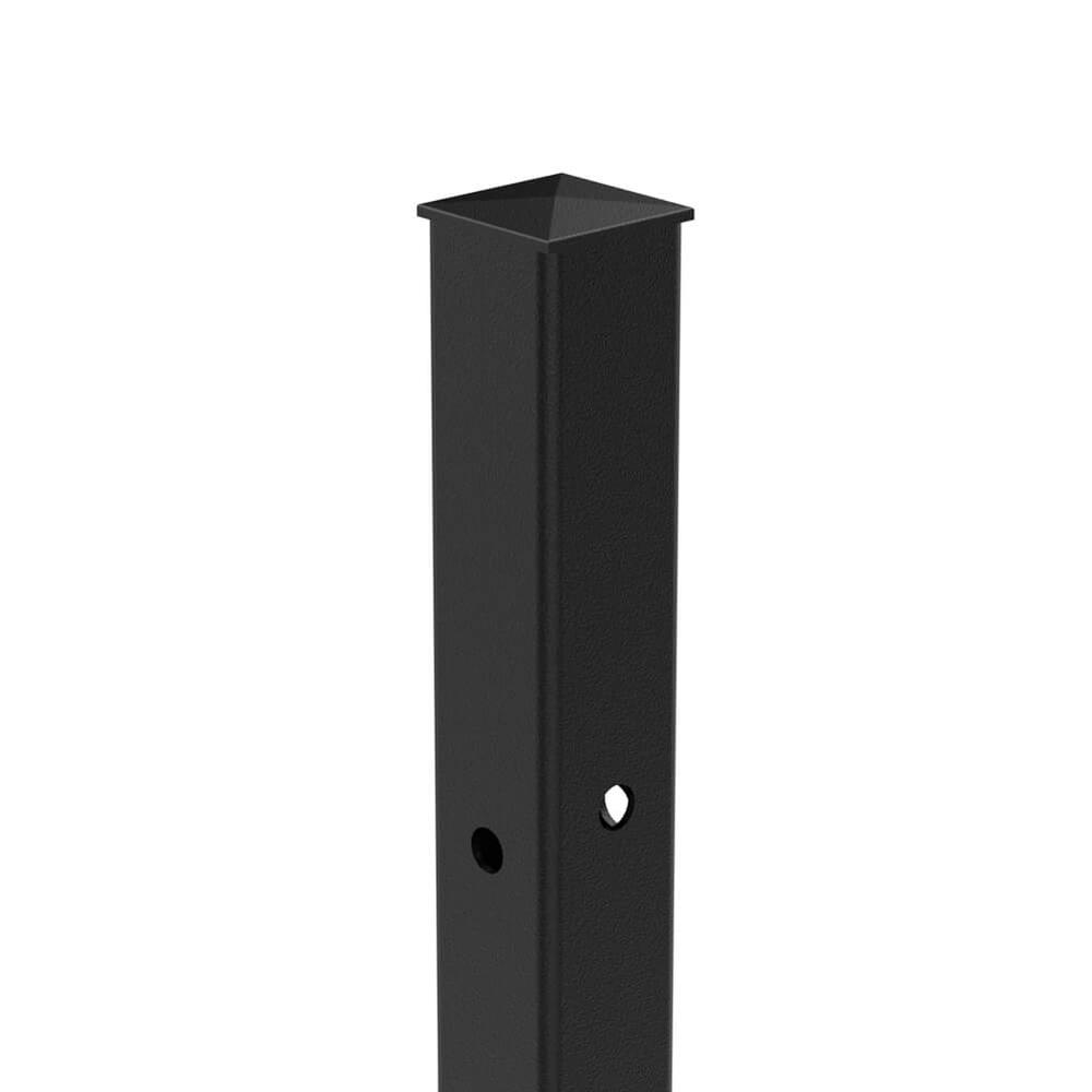 1500mm High Concrete In Corner Post -No Cleats & Fittings - Black